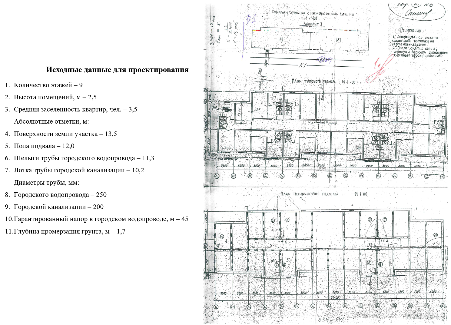 Задание №1.Инженерное оборудование зданий